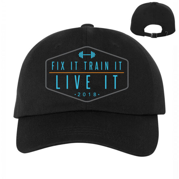 FIX IT TRAIN IT LIVE IT - UNSTRUCTURED DAD HAT - $4AXDR2$ Thumbnail